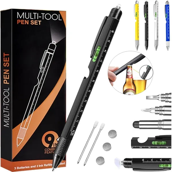 9 in 1 Multifunctiona Pen Construction Utility Tool