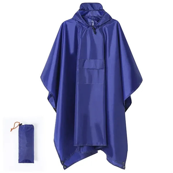 3 in 1 Outdoor Raincoat Hooded Sleeve Waterproof Rain Poncho