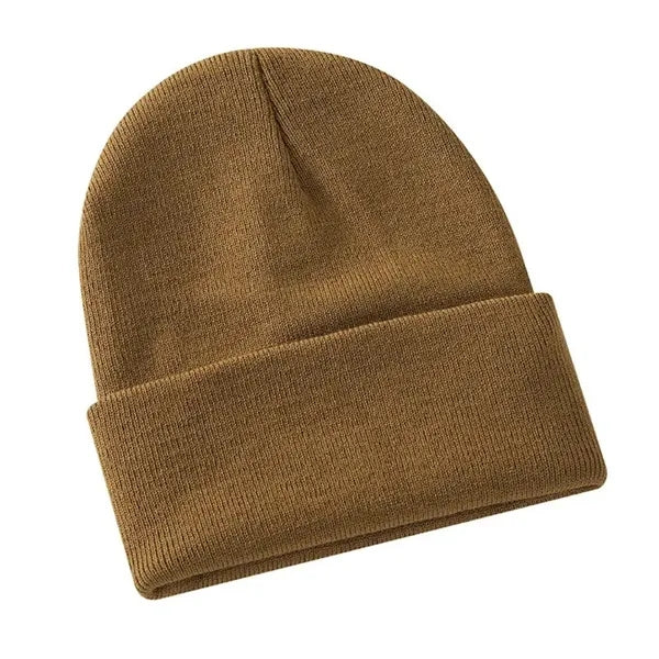 Embroidery Solid Color Knitted Beanie