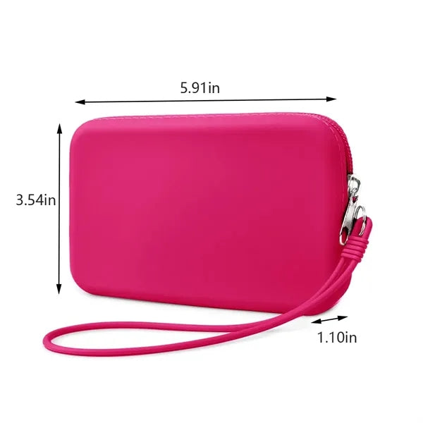 Waterproof travel toiletry bag silicone makeup coins purse