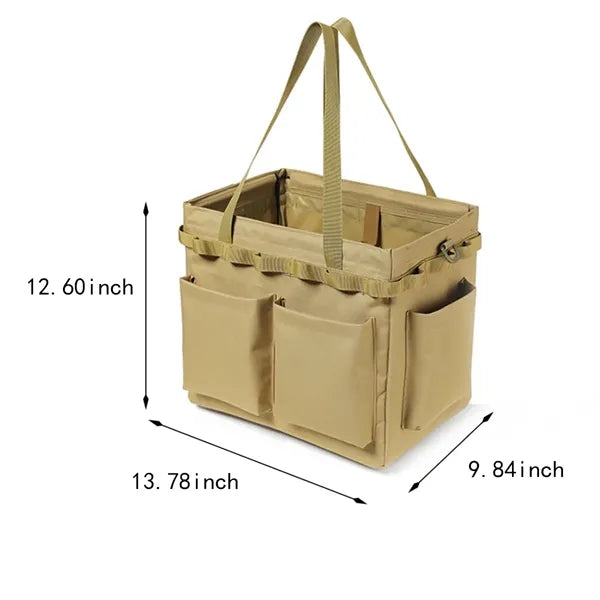 Outdoor camping travel collapsible tactical utility tote bag