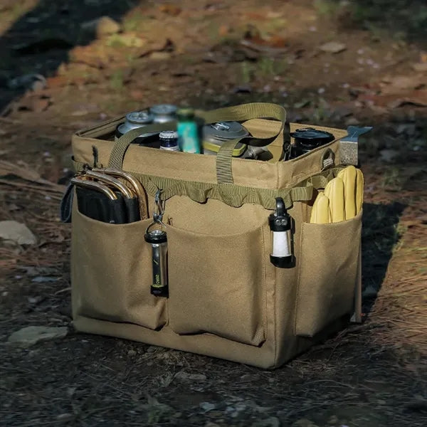 Outdoor camping travel collapsible tactical utility tote bag