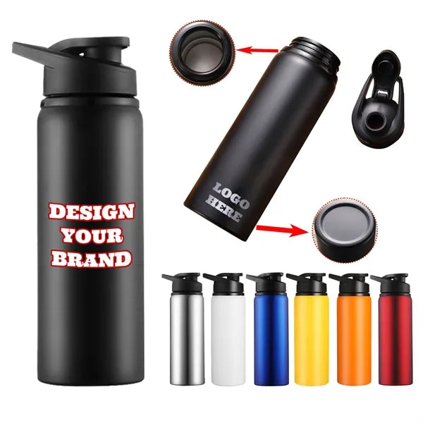 23oz Flip-Lid Stainless Steel Cycling Hydration Bottle