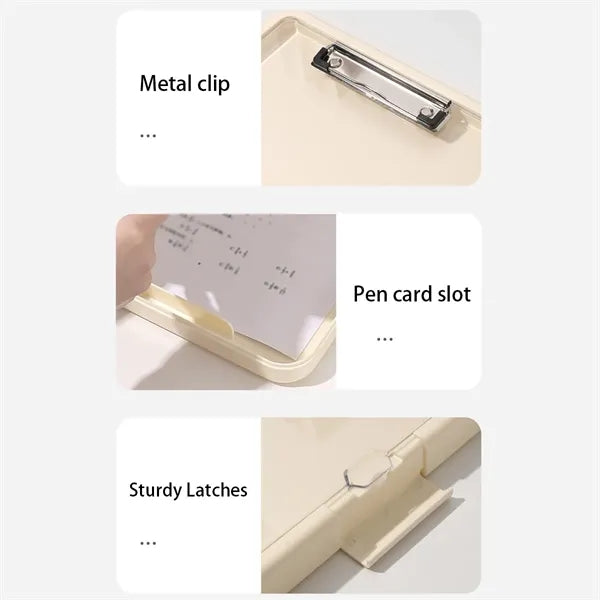 Work school office high capacity clipboard with storage
