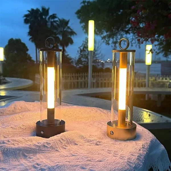 Portable rechargeable outdoor ambient night light desk lamp