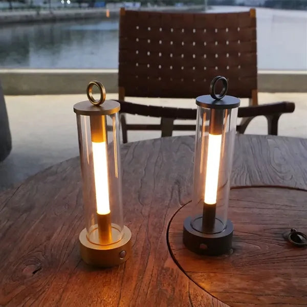 Portable rechargeable outdoor ambient night light desk lamp