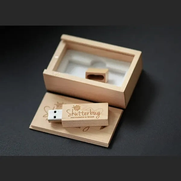 4GB Wooden USB Flash Drive W/Wooden box