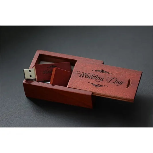 4GB Wooden USB Flash Drive W/Wooden box
