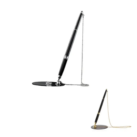 Premium Metal Table Pen with Twist Action Stand