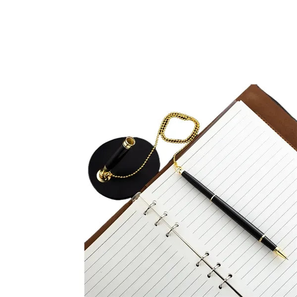 Premium Metal Table Pen with Twist Action Stand