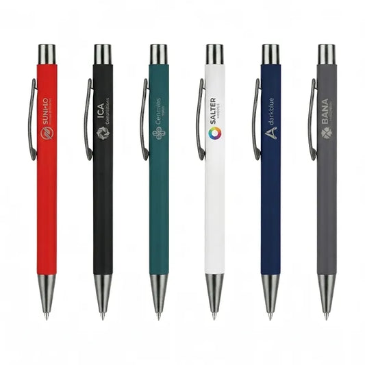 Modern Executive Soft-Touch Rubberized Aluminum Pen