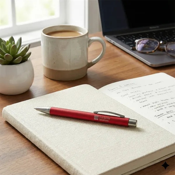 Modern Executive Soft-Touch Rubberized Aluminum Pen