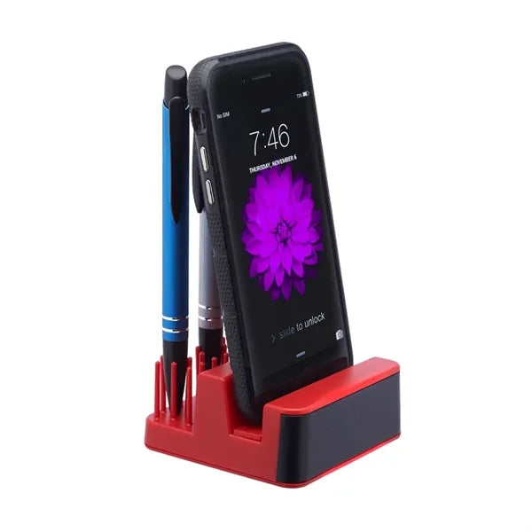 Light Up Logo Pen Holder Phone Stand