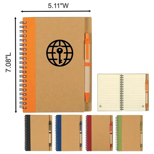 Eco-Friendly Kraft Paper Notebook with Pen