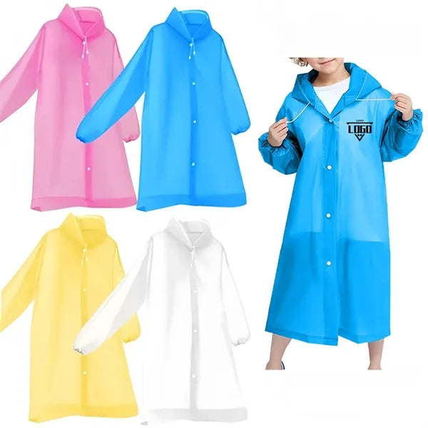 EVA Children's Poncho Raincoat With Hood