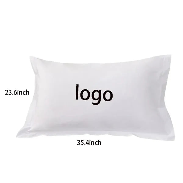 Pure White Pillowcase Cotton Satin jacquard
