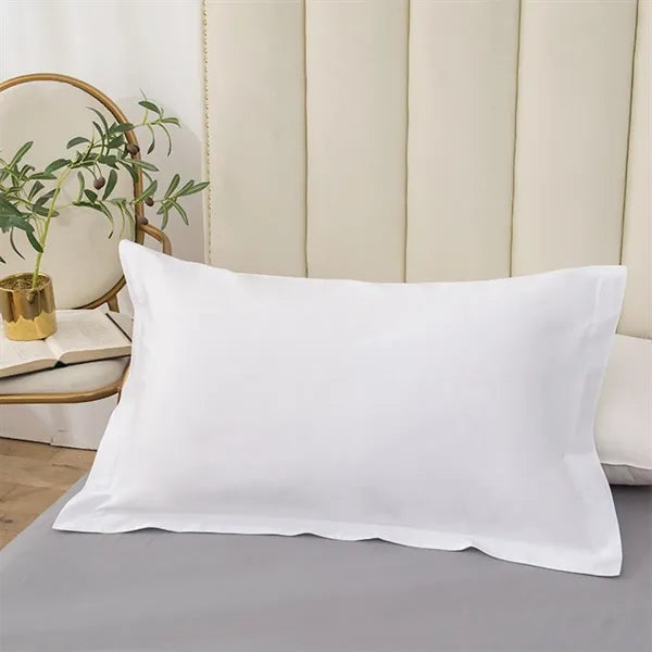 Pure White Pillowcase Cotton Satin jacquard