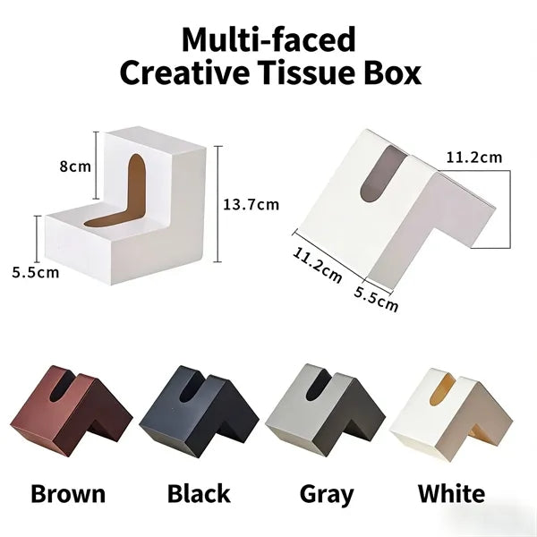 L Shape Creative Foldable Desk Tissue Dispenser Holder