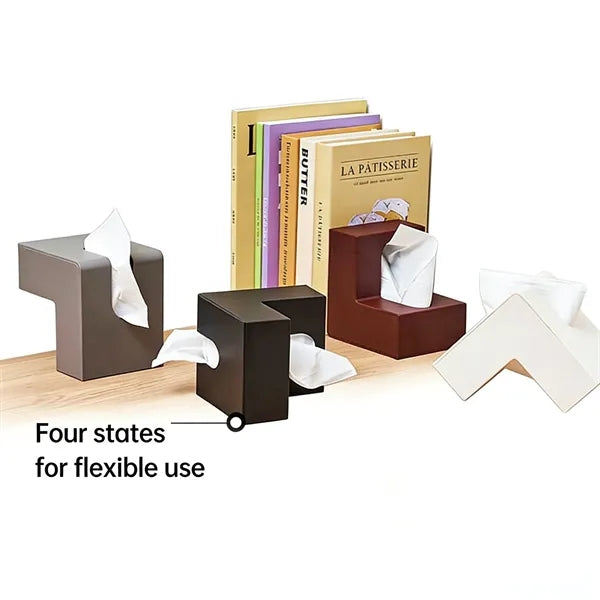 L Shape Creative Foldable Desk Tissue Dispenser Holder