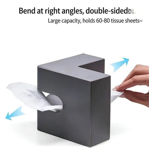 L Shape Creative Foldable Desk Tissue Dispenser Holder