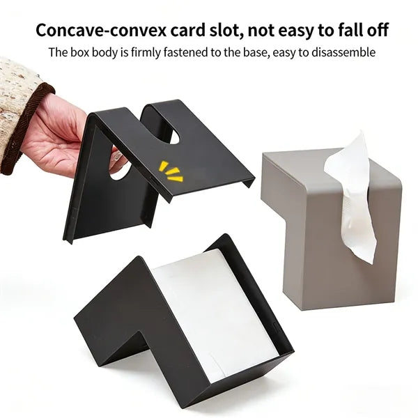 L Shape Creative Foldable Desk Tissue Dispenser Holder