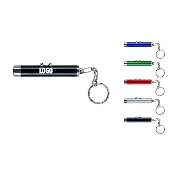 Laser Pointer & LED Flashlight Keychain