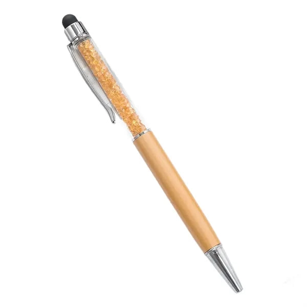 Crystal Ballpoint Pen with Stylus Tip