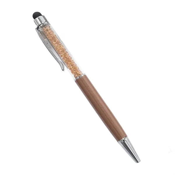 Crystal Ballpoint Pen with Stylus Tip