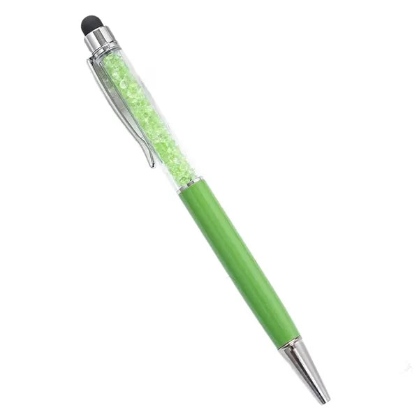 Crystal Ballpoint Pen with Stylus Tip