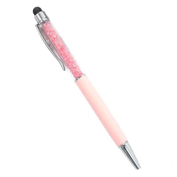 Crystal Ballpoint Pen with Stylus Tip