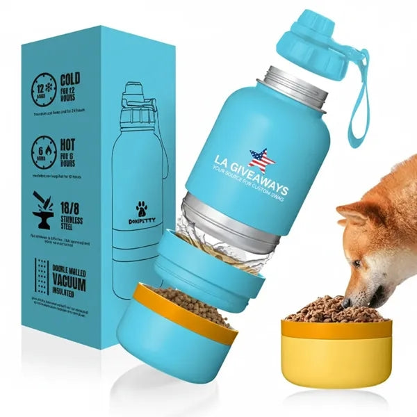 Pet Travel Dispense Water Bottle for Dogs Keeps liquid Cold