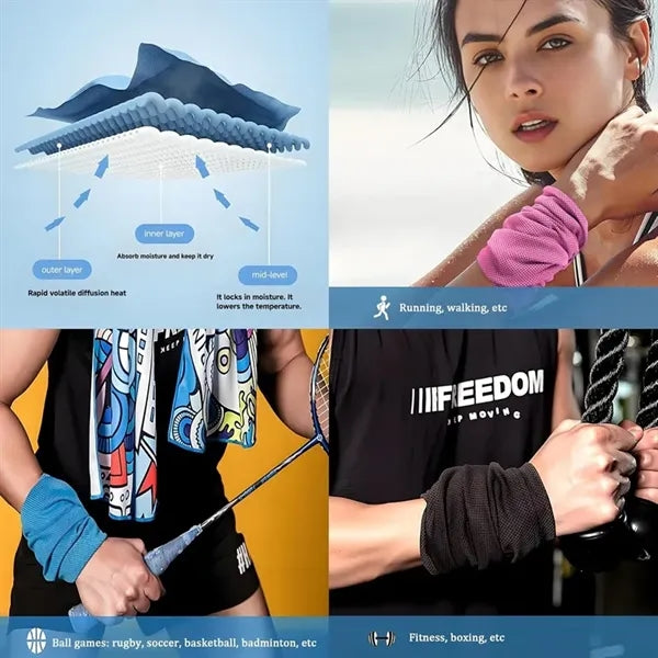 Cooling Towel Wrist Sweatbands Sport Wrist Bands