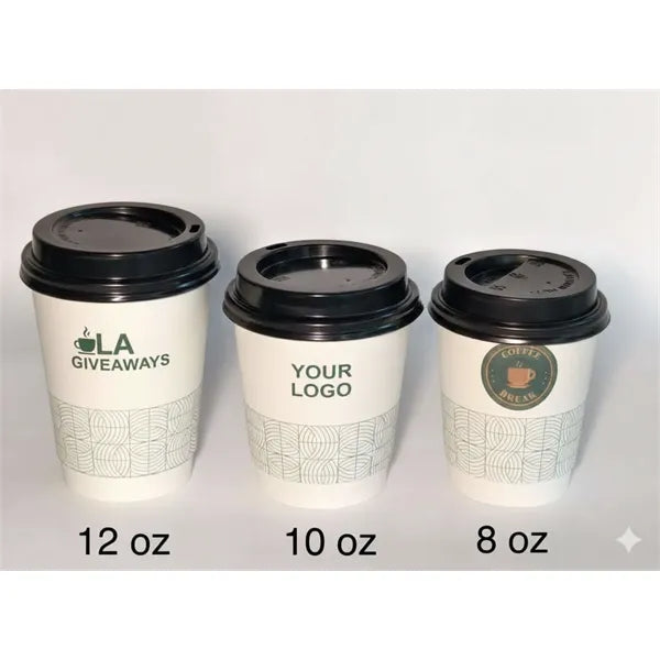 Logo Coffee Tea paper cup with lids gift