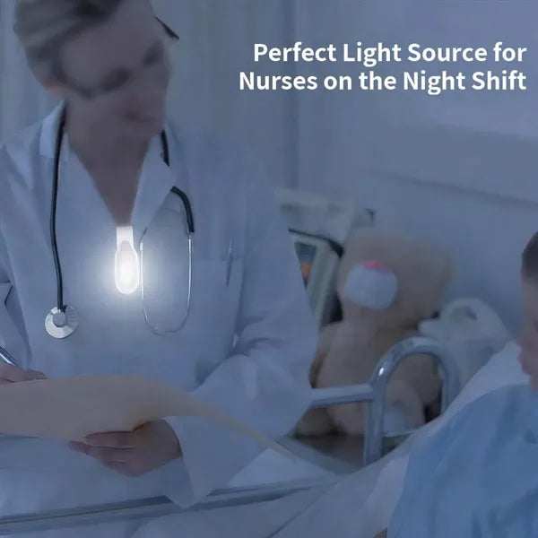 Magnetic clip on flashlight nurse light for work emergency