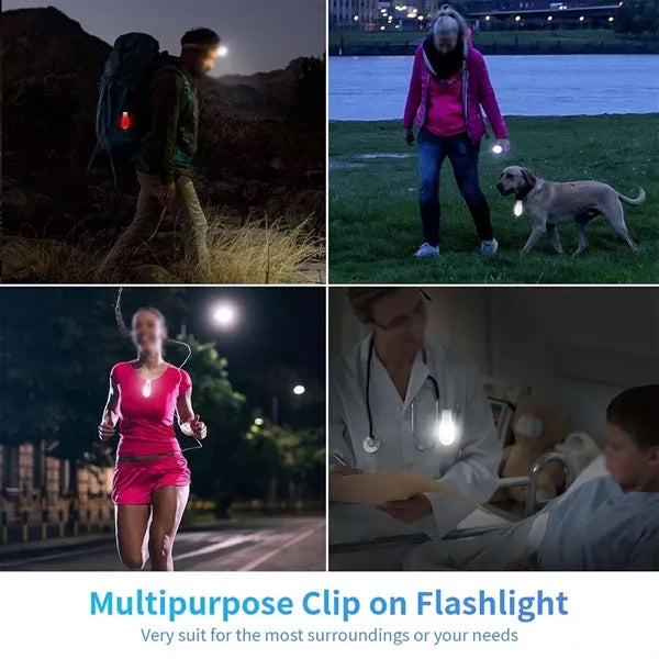 Magnetic clip on flashlight nurse light for work emergency