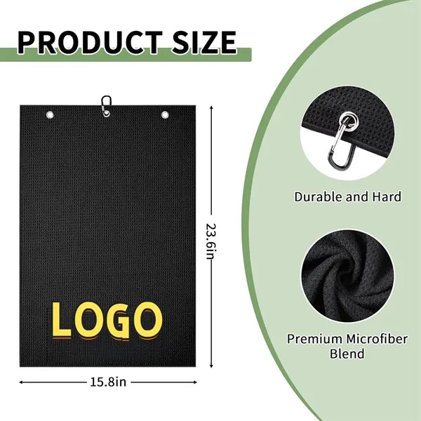 Microfiber Golf Towel with Carabiner Clip