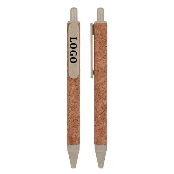 Eco-Friendly Cork & Wheat Straw Click Pen