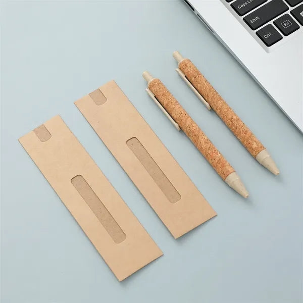Eco-Friendly Cork & Wheat Straw Click Pen