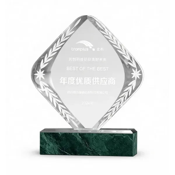 Diamond Crystal Award With Marble Base