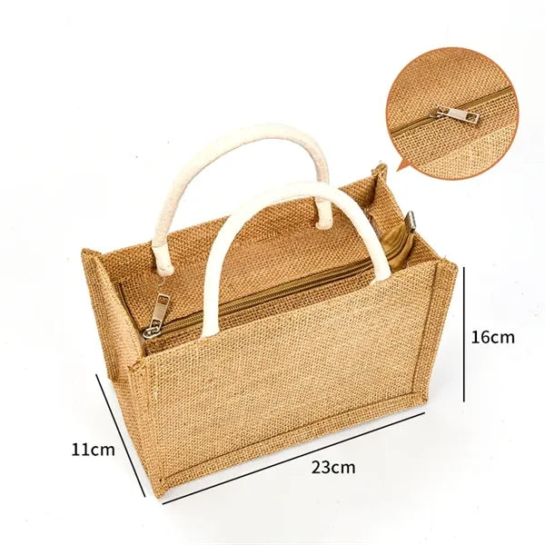 Eco-Friendly Jute Burlap Tote Shopping Bag