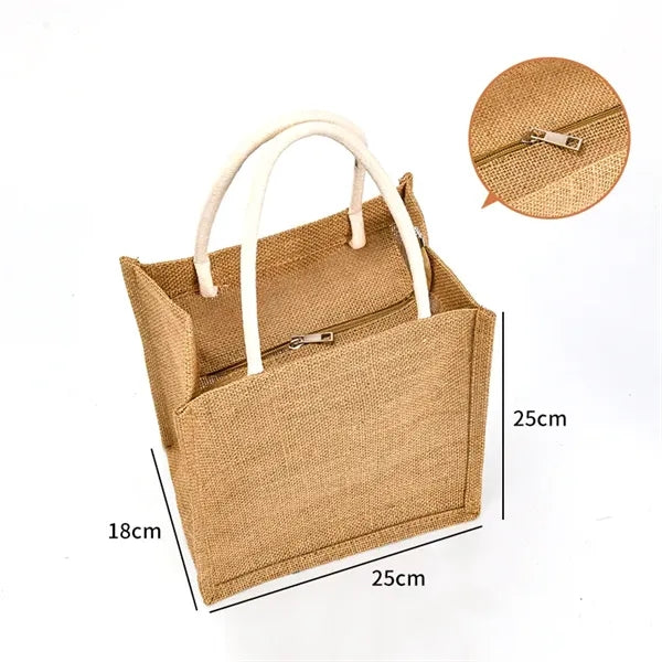 Eco-Friendly Jute Burlap Tote Shopping Bag