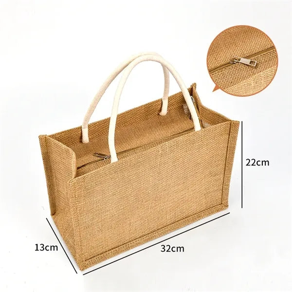 Eco-Friendly Jute Burlap Tote Shopping Bag