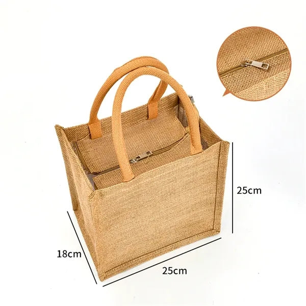 Eco-Friendly Jute Burlap Tote Shopping Bag