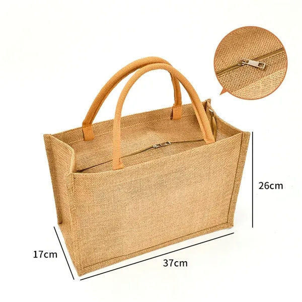 Eco-Friendly Jute Burlap Tote Shopping Bag