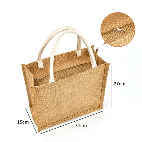 Eco-Friendly Jute Burlap Tote Shopping Bag