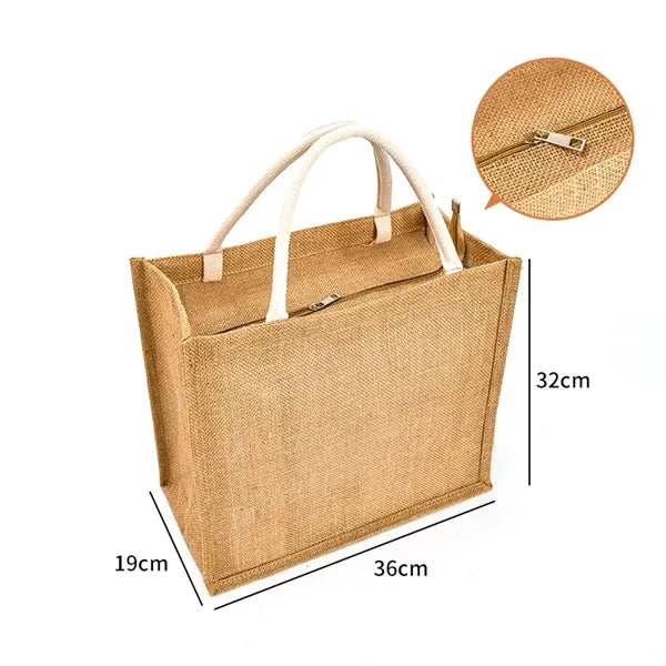 Eco-Friendly Jute Burlap Tote Shopping Bag