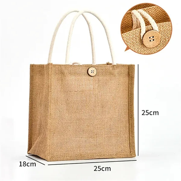Eco-Friendly Jute Burlap Tote Shopping Bag
