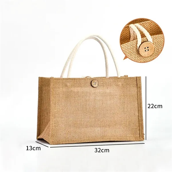 Eco-Friendly Jute Burlap Tote Shopping Bag