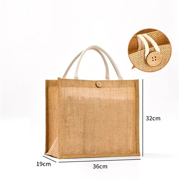 Eco-Friendly Jute Burlap Tote Shopping Bag