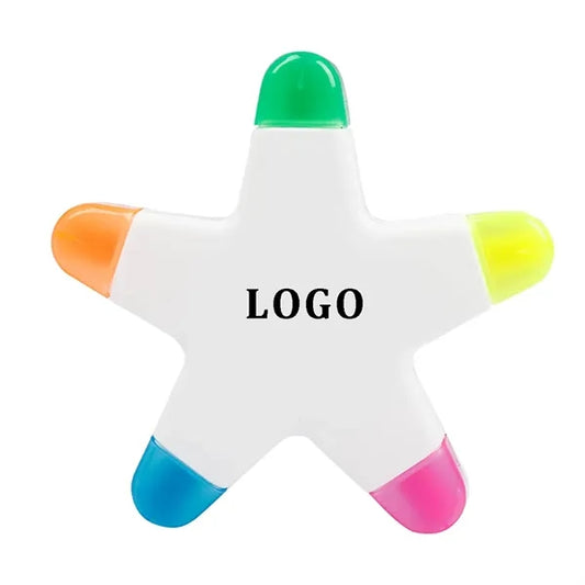 Star-Shaped 5-Color Highlighter Marker